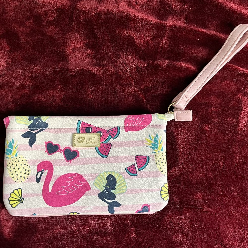 Betsey Johnson Summer Fun Flamingo Wristlet